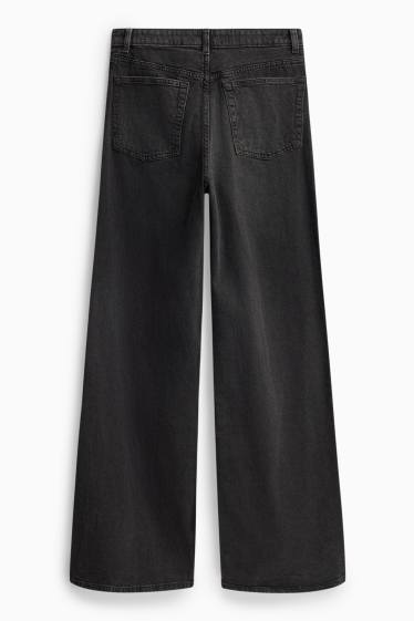 Femmes - Wide leg jean - high waist - noir