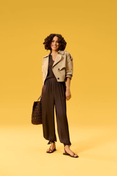 Femmes - Pantalon - marron foncé