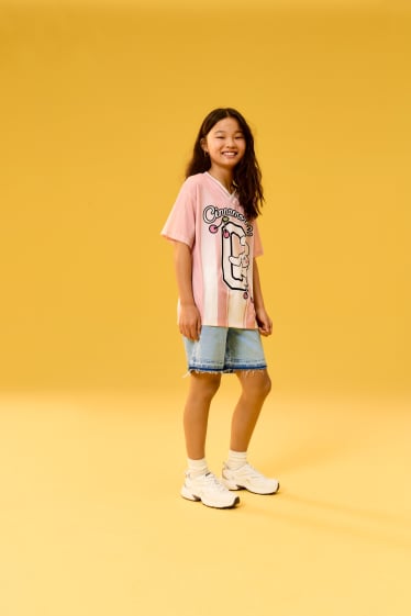 Enfants filles - Short en jean - bleu clair