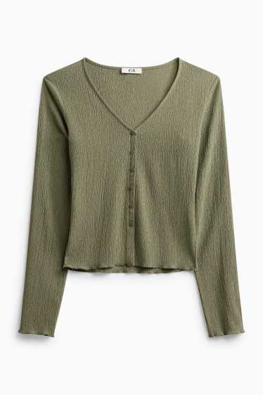 Damen - Langarmshirt - Regular Fit - khaki