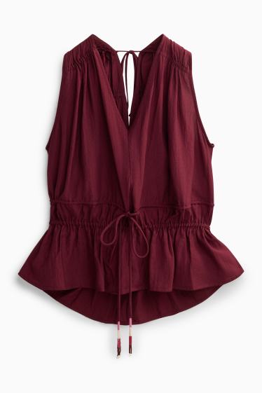 Damen - Blusentop - bordeaux