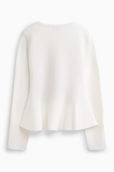 Damen - Strickjacke - weiß