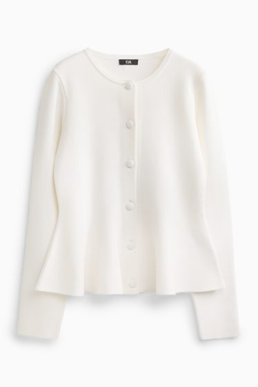 Damen - Strickjacke - weiß