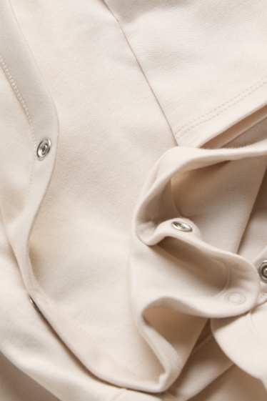 Unisex - Baby-wikkelrompertjes - crèmekleurig