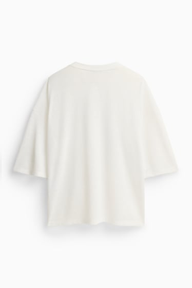 Damen - T-Shirt - Relaxed Fit - weiss