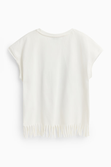 Kinder Mädchen - Arizona - Kurzarmshirt mit Strasssteinen - weiss