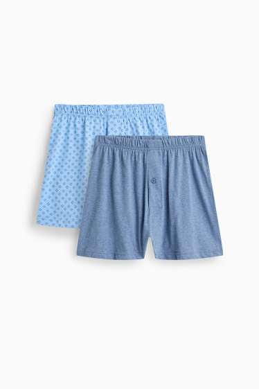 Herren - Multipack 2er - Boxershorts - blau / hellblau