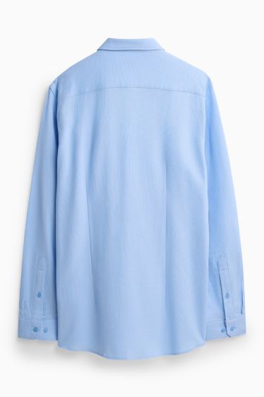 Bărbați - Cămașă office - slim fit - guler Kent - ușor de călcat - structurată - albastru deschis
