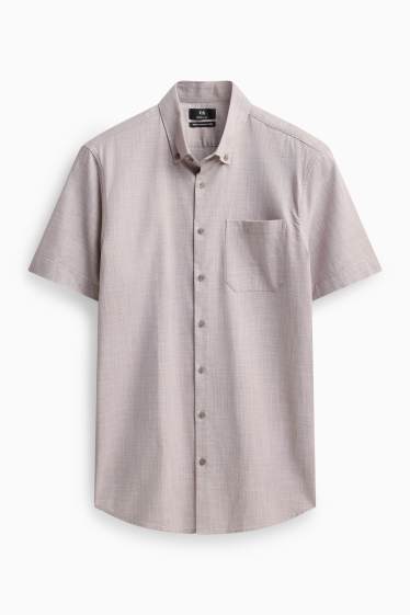 Herren - Businesshemd - Regular Fit - Button-down - grau