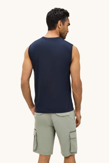 Heren - Tanktop - donkerblauw