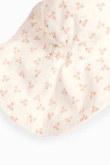 Bébés filles - Petites fleurs - bob bébé - blanc