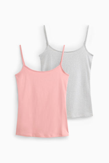 Damen - Multipack 2er - Top - zartrosa