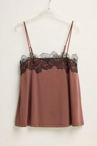 Dames - Topje - bruin