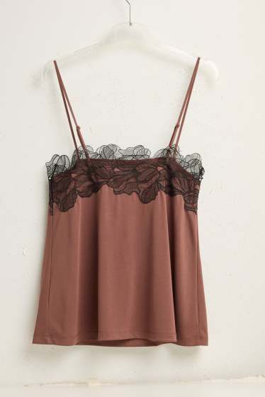 Dames - Topje - bruin