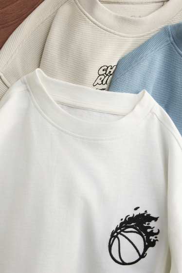 Kinder Jungen - Multipack 4er - Skateboard, Sneaker - Kurzarmshirt - orange