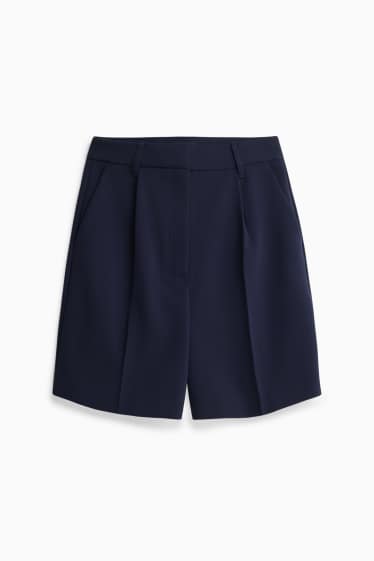 Damen - Bermudas - High Waist - dunkelblau