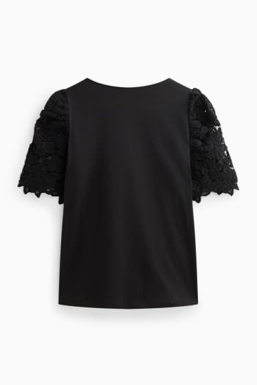 Damen - T-Shirt - Regular Fit - schwarz
