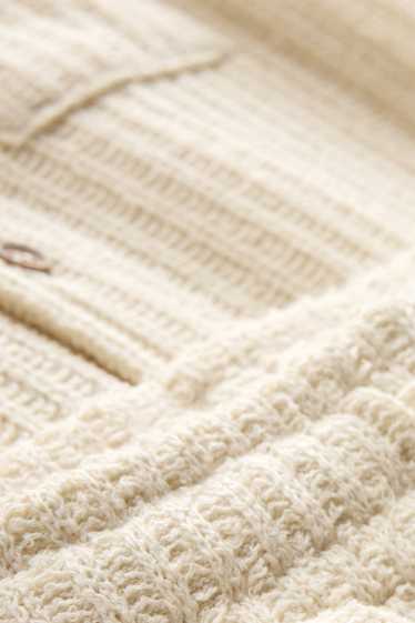 Kinder Jungen - Set - Strickhemd und -Bermudas - Kent - gerippt - 2 teilig - cremefarben