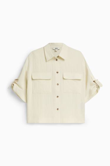 Femmes - Blouse-chemise - blanc crème