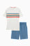 blauw / beige