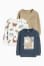 blauw / beige