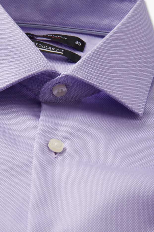 Bărbați - Cămașă office - Regular Fit - guler Kent - violet deschis