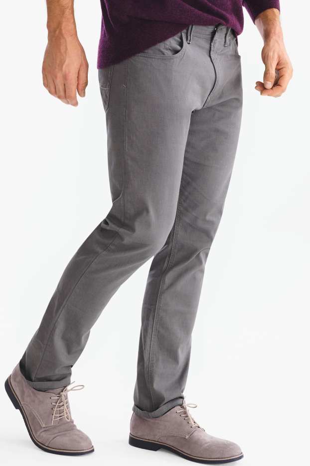 Herren - Hose - Regular Fit - dunkeljeansgrau