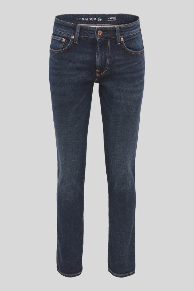 Men - Slim jeans - denim-dark blue