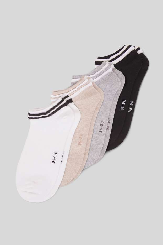 Women - Multipack of 4 - trainer socks - white / silver