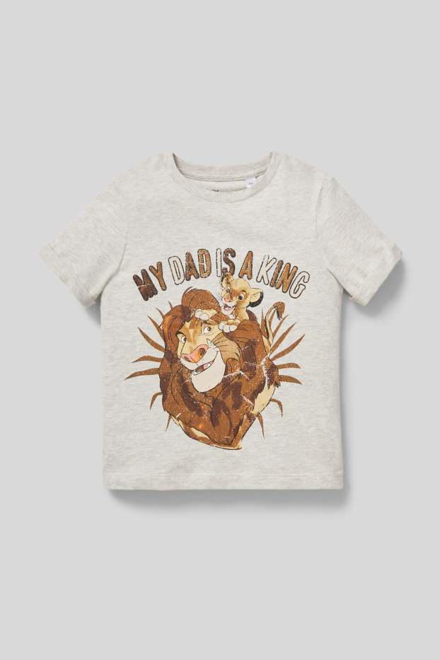 Children Boys - The Lion King - short sleeve T-shirt - light gray-melange