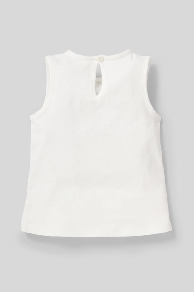 Baby Mädchen - Baby-Top - Glanz-Effekt - weiss