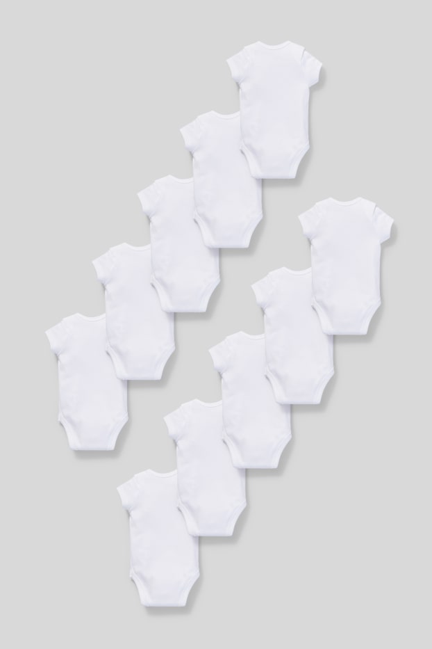 Unisexe - Lot de 10 - bodys pour bébé - blanc