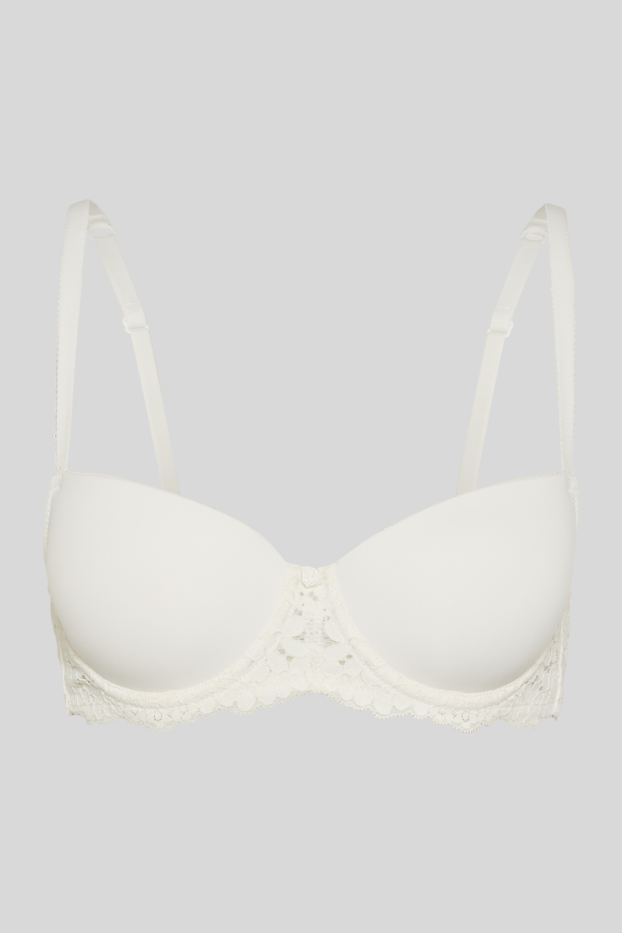 Dames - BH met beugels - DEMI - gewatteerd - crème wit