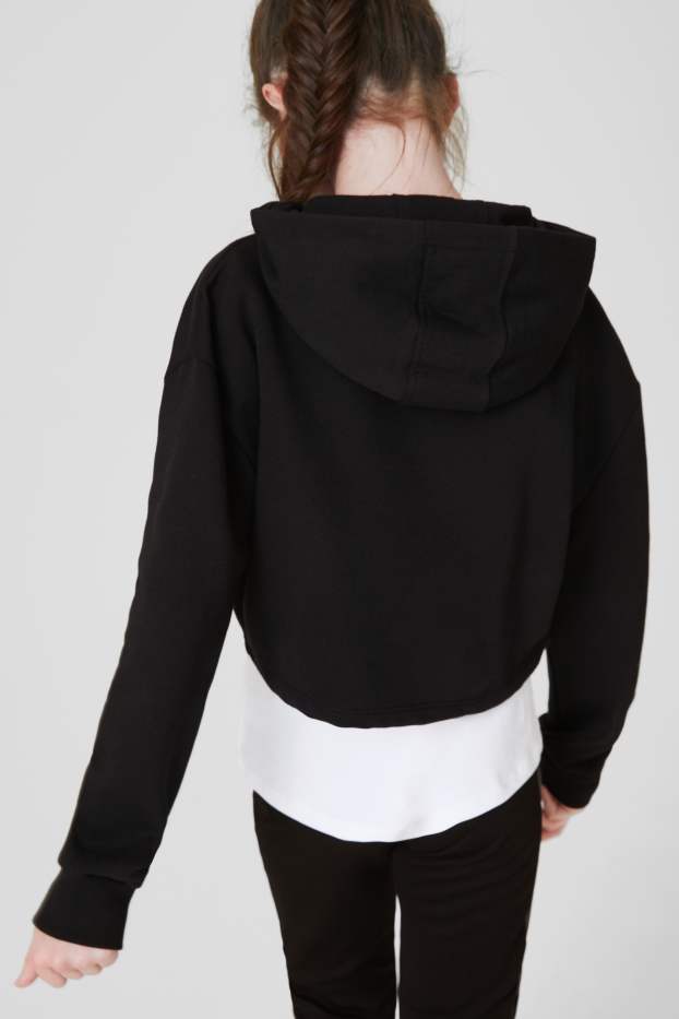 Kinder Mädchen - Set - Sweatshirt und Top - 2 teilig - dunkelblau