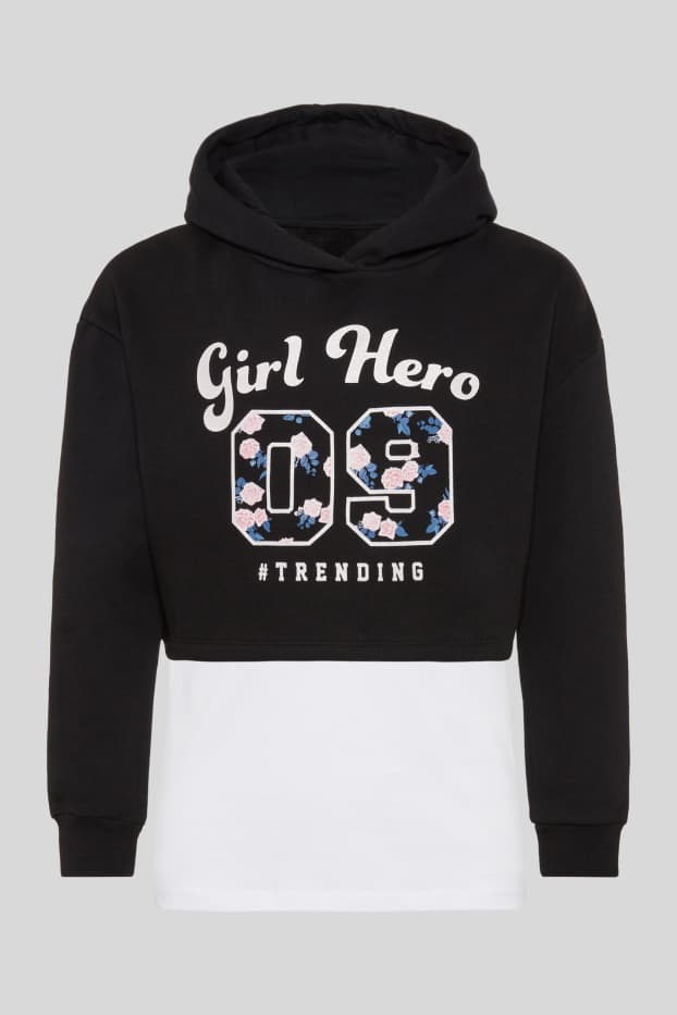 Kinder Mädchen - Set - Sweatshirt und Top - 2 teilig - dunkelblau