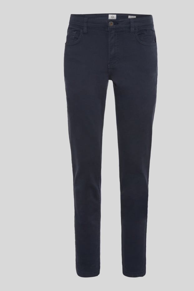 Men - Trousers - slim fit - dark blue
