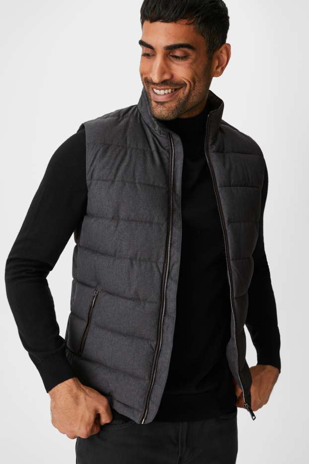 Herren - Steppweste - dunkelgrau