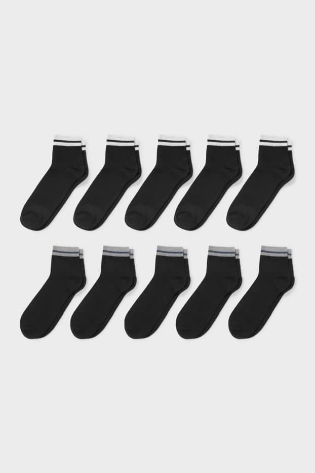 Herren - Multipack 10er - Kurzsocken - schwarz