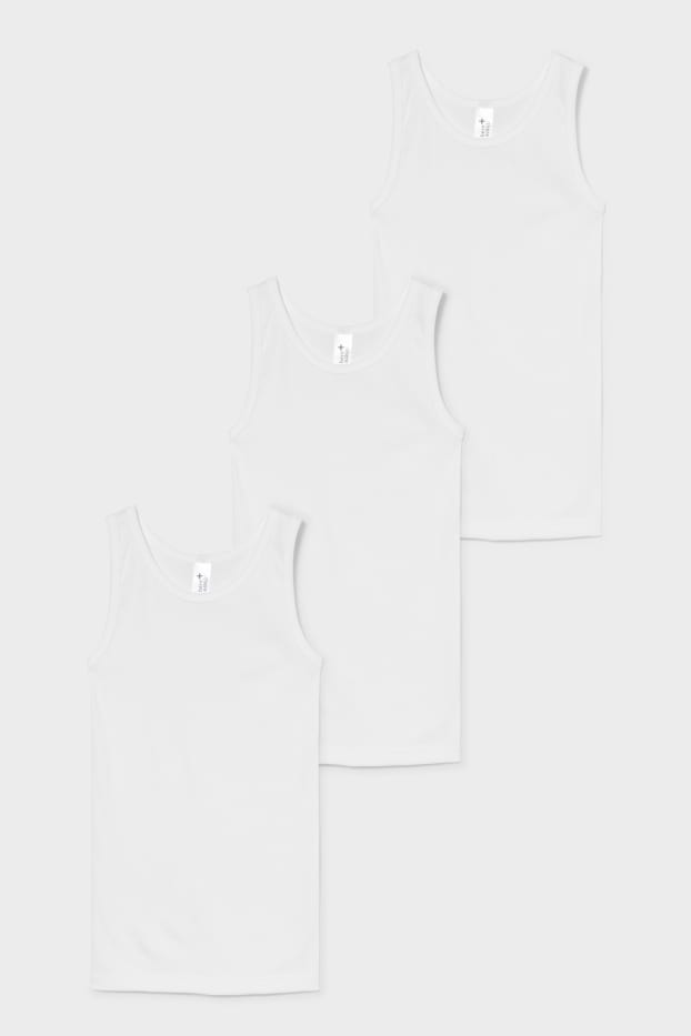 Children Girls - Multipack of 3 - vest - white