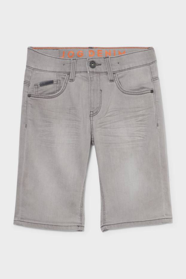 Copii - Băieți - Pantaloni scurți din denim - Jog Denim - denim-gri deschis