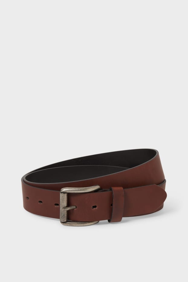 Men - Leather belt - brown