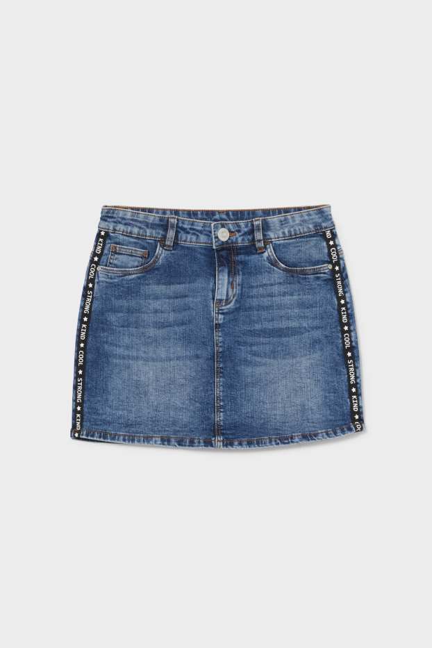 Children Girls - Denim skirt - blue denim