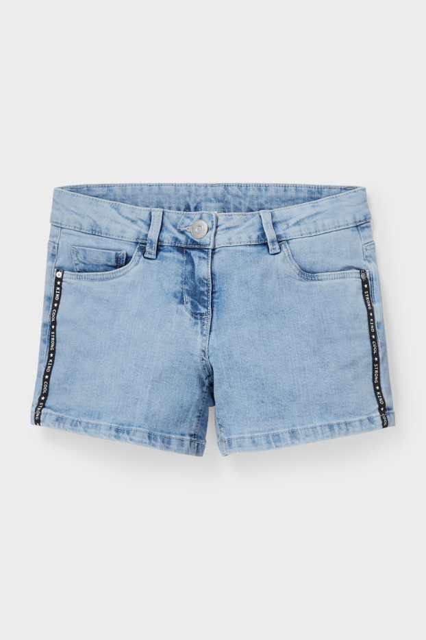 Children Girls - Denim shorts - denim-light blue