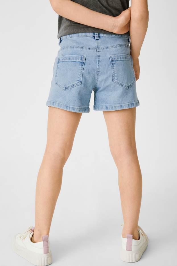 Children Girls - Denim shorts - denim-light blue