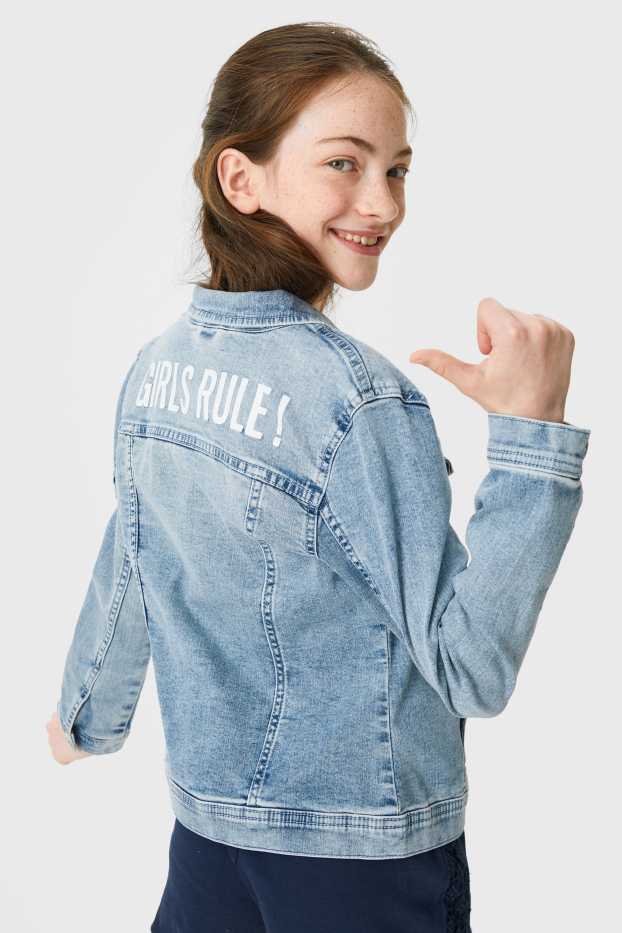 Kinder Mädchen - Jeansjacke - helljeansblau