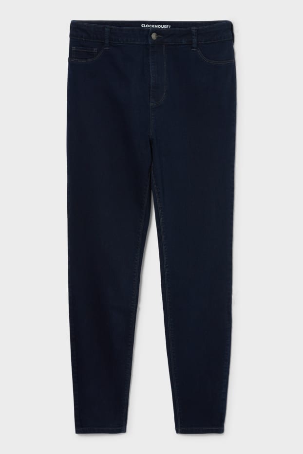 Dames - CLOCKHOUSE - super skinny jeans - high waist - jeansdonkerblauw