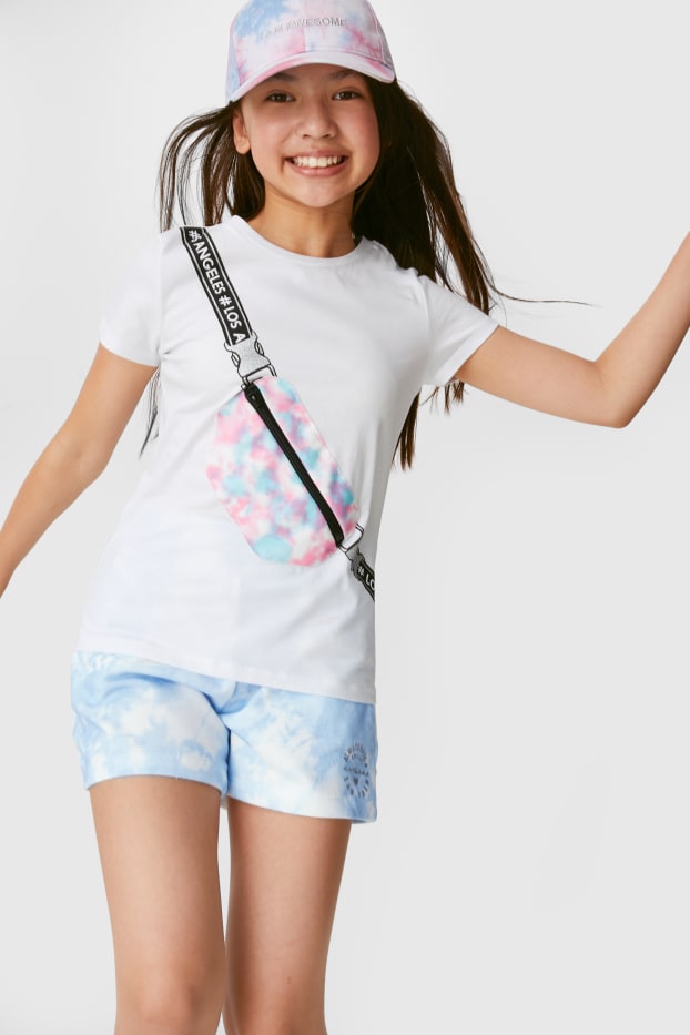 Enfants filles - Short en molleton - bleu clair