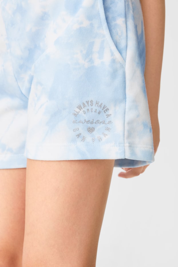 Enfants filles - Short en molleton - bleu clair