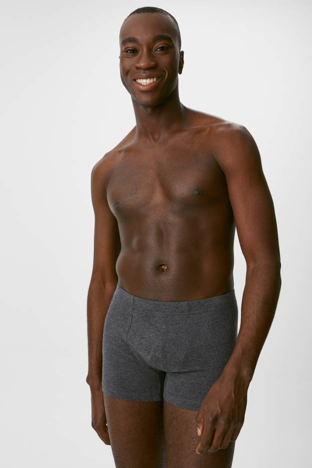 Uomo - Confezione da 5 - boxer aderenti - grigio scuro