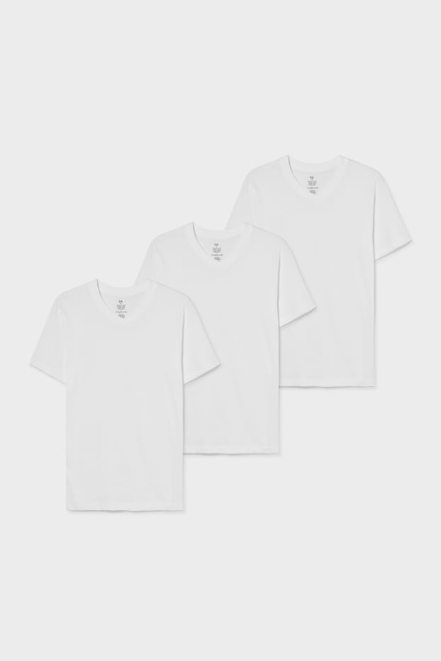 Hommes - Lot de 3 - maillot de corps - sans coutures - blanc
